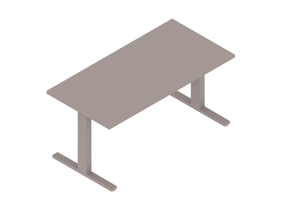 Una representación genérica - Mesa Motia Sit-to-Stand vista rectangular