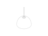 线描图 - Nelson Bell Bubble Pendant钟形气泡吊灯