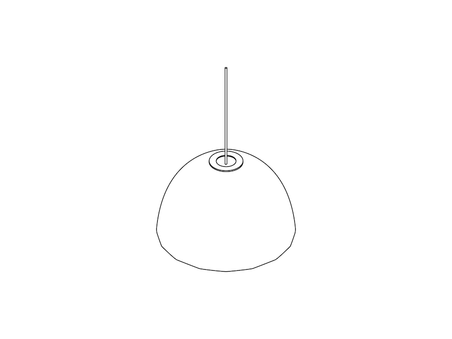 线描图 - Nelson Bell Bubble Pendant钟形气泡吊灯