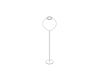 A line drawing - Nelson Pear Lotus Floor Lamp–Small
