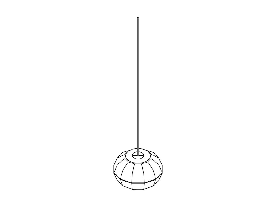 A line drawing - Nelson Angled Sphere Bubble Pendant–Small