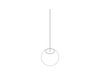 A line drawing - Nelson Ball CrissCross Bubble Pendant–Medium