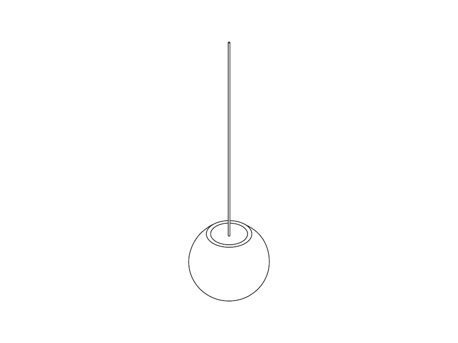 线描图 - Nelson Ball CrissCross Bubble Pendant球形十字气泡吊灯 - 中号