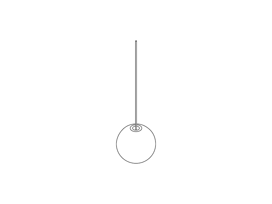 线描图 - Nelson Ball CrissCross Bubble Pendant球形十字气泡吊灯 - 小号