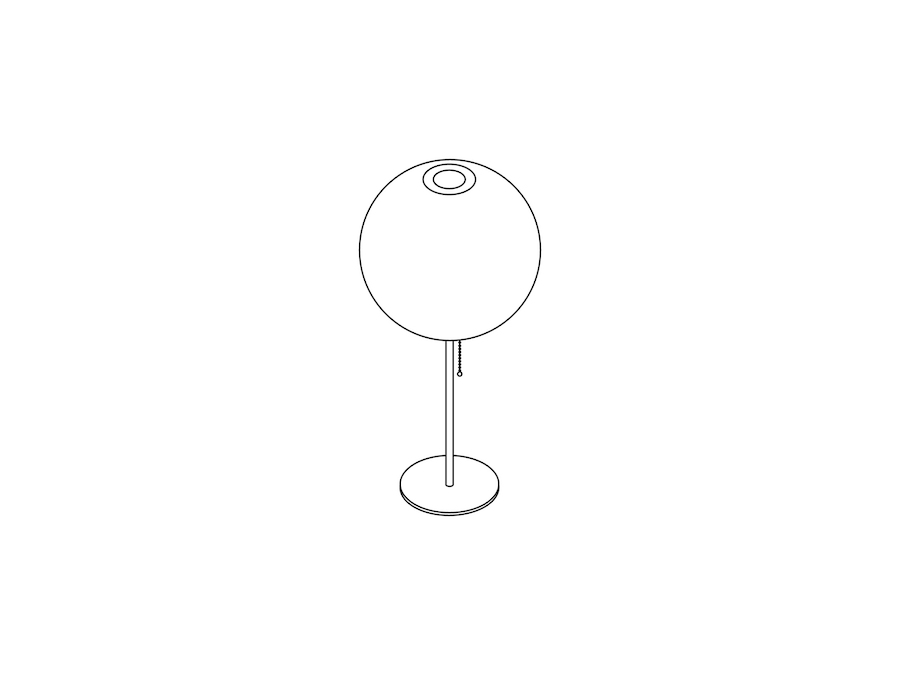 Un dibujo - Lámpara de mesa Nelson Ball Lotus