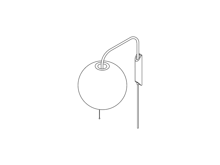 A line drawing - Nelson Ball Wall Sconce