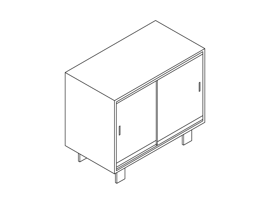 A line drawing - Nelson Basic Cabinet Series–24H–34W