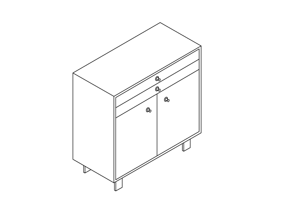 A line drawing - Nelson Basic Cabinet Series–34H–40W