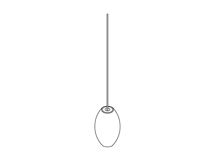 Un dibujo - Lámpara colgante mediana Nelson Cigar Bubble