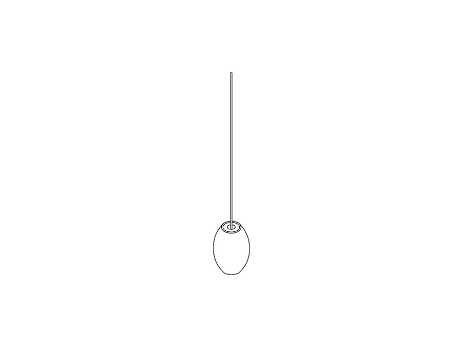 A line drawing - Nelson Cigar Bubble Pendant–Small