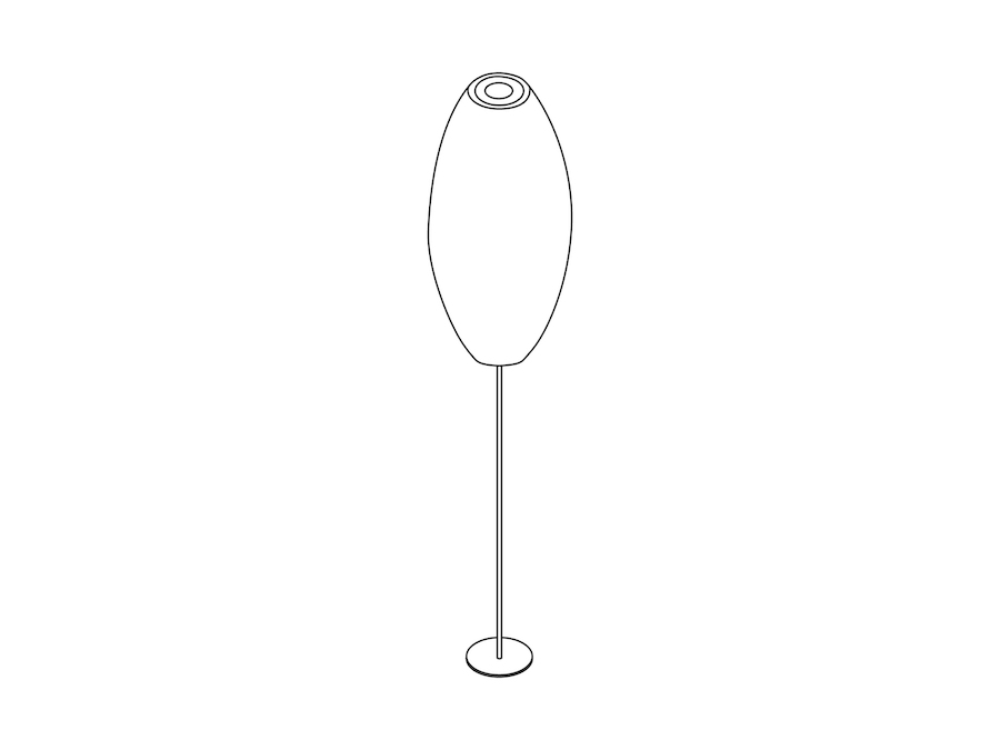 A line drawing - Nelson Cigar Lotus Floor Lamp–Large