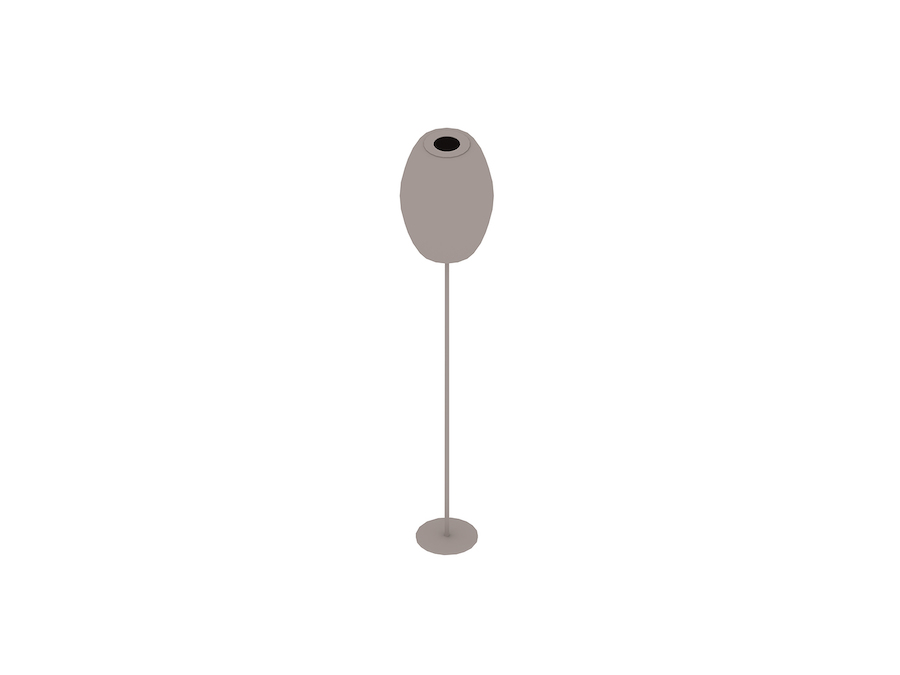 A generic rendering - Nelson Cigar Lotus Floor Lamp–Small