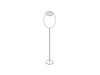 A line drawing - Nelson Cigar Lotus Floor Lamp–Small