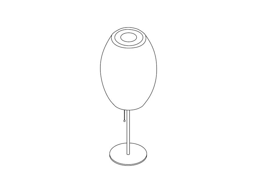 A line drawing - Nelson Cigar Lotus Table Lamp