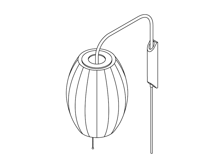 A line drawing - Nelson Cigar Wall Sconce