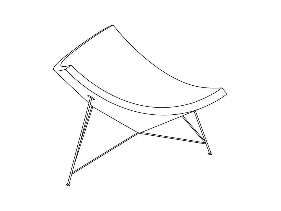 A line drawing - Nelson Coconut Lounge Chair