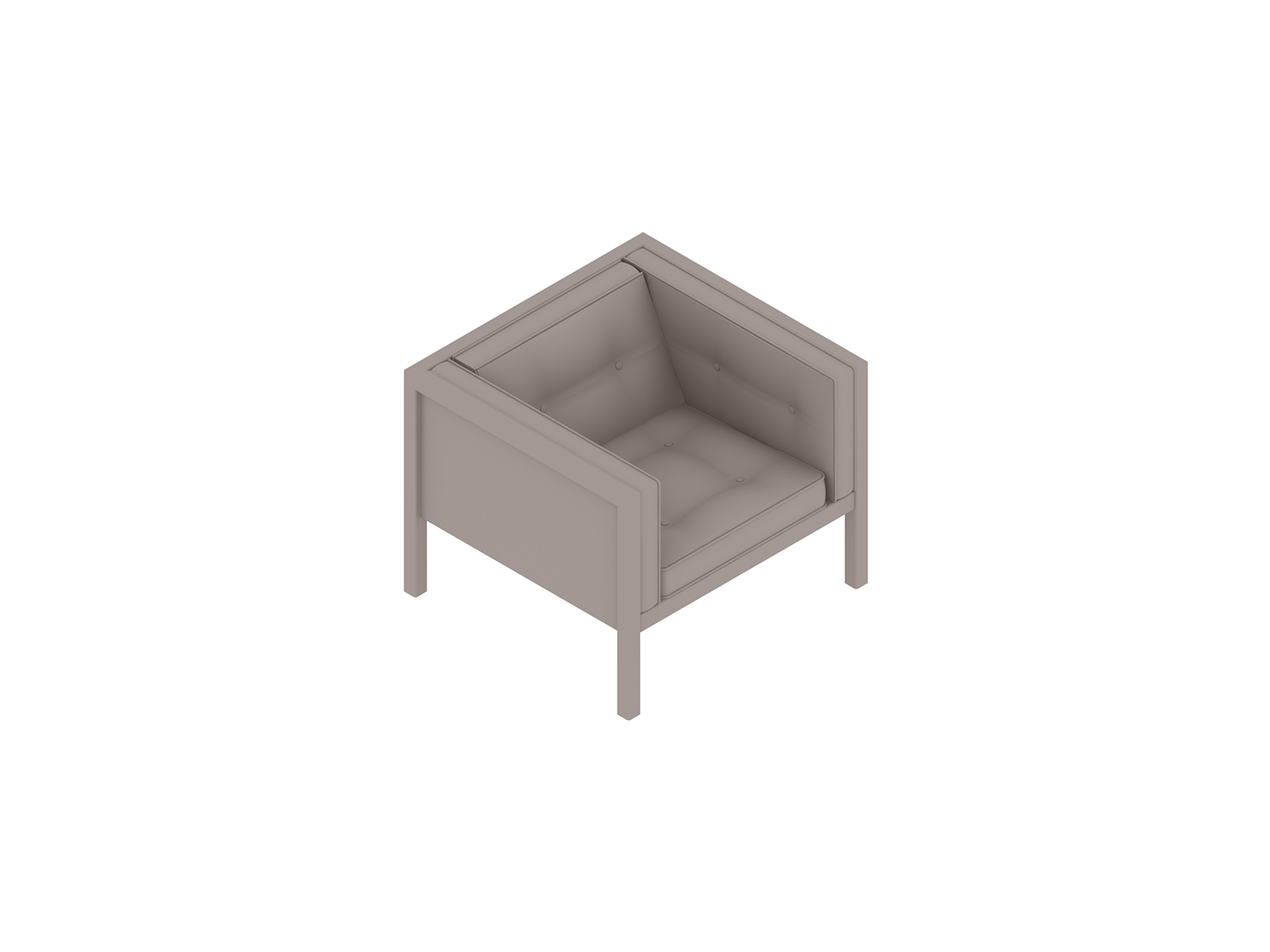 Uma renderização genérica - Cadeira com braços Nelson Cube