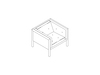 A line drawing - Nelson Cube Armchair