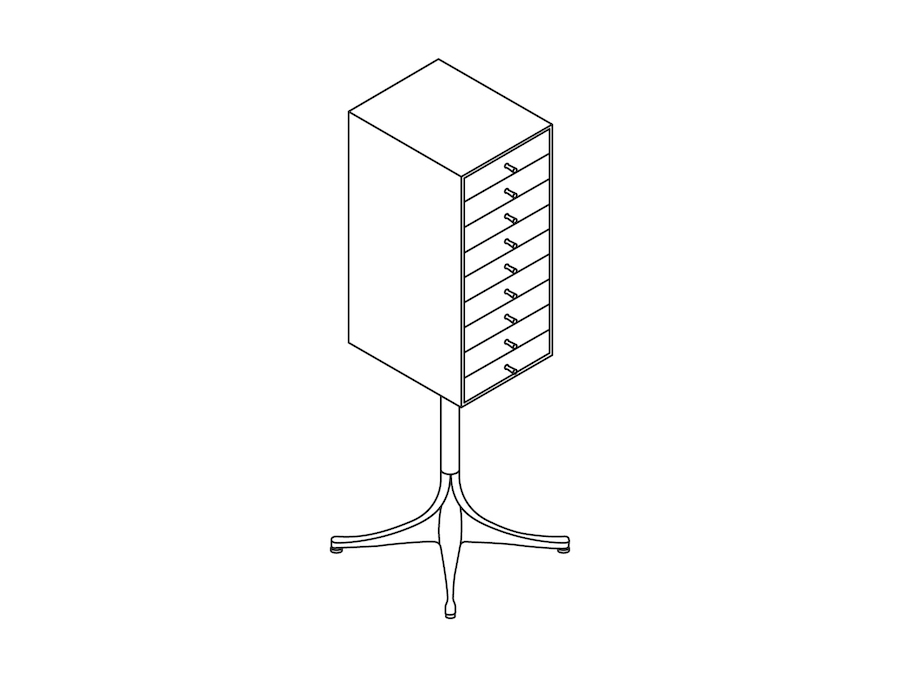 A line drawing - Nelson Miniature Chest–9 Drawers