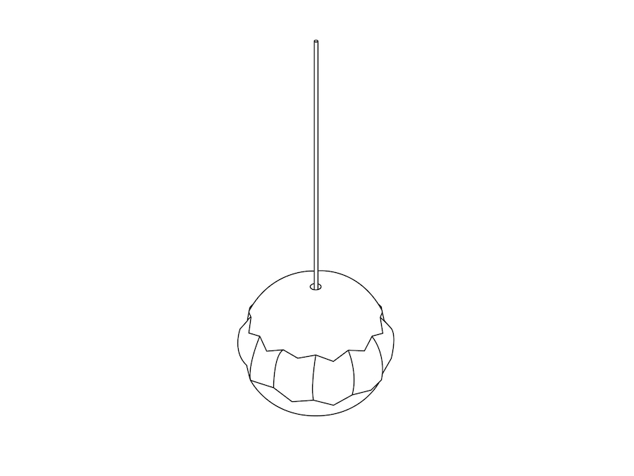 A line drawing - Nelson Orbit Bubble Pendant–Medium