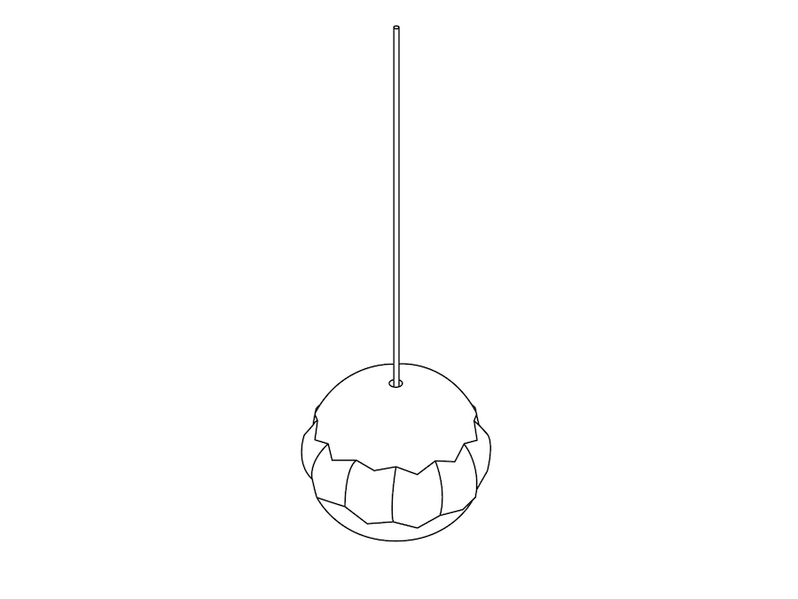 A line drawing - Nelson Orbit Bubble Pendant–Small