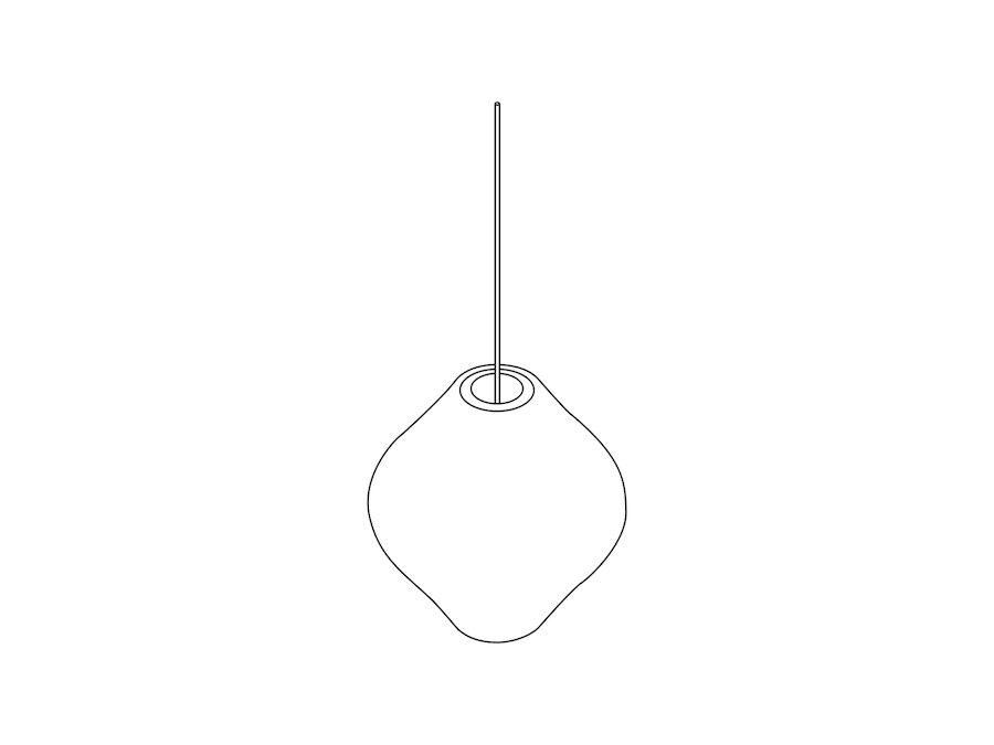A line drawing - Nelson Pear Bubble Pendant–Medium