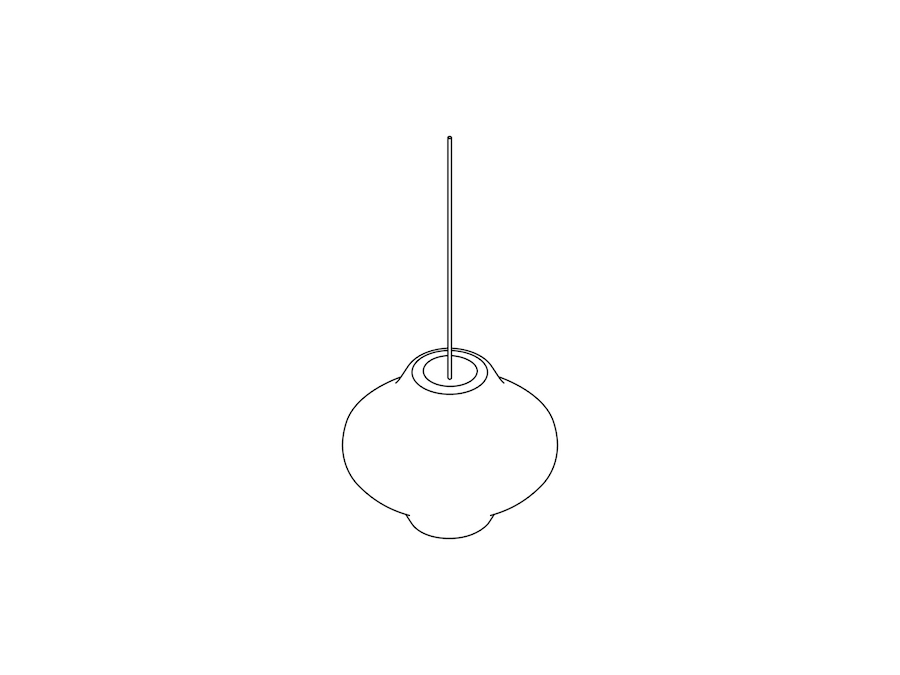 A line drawing - Nelson Pear Bubble Pendant–Small