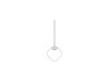 Een lijntekening - Nelson Pear CrissCross Bubble-hanglamp – klein