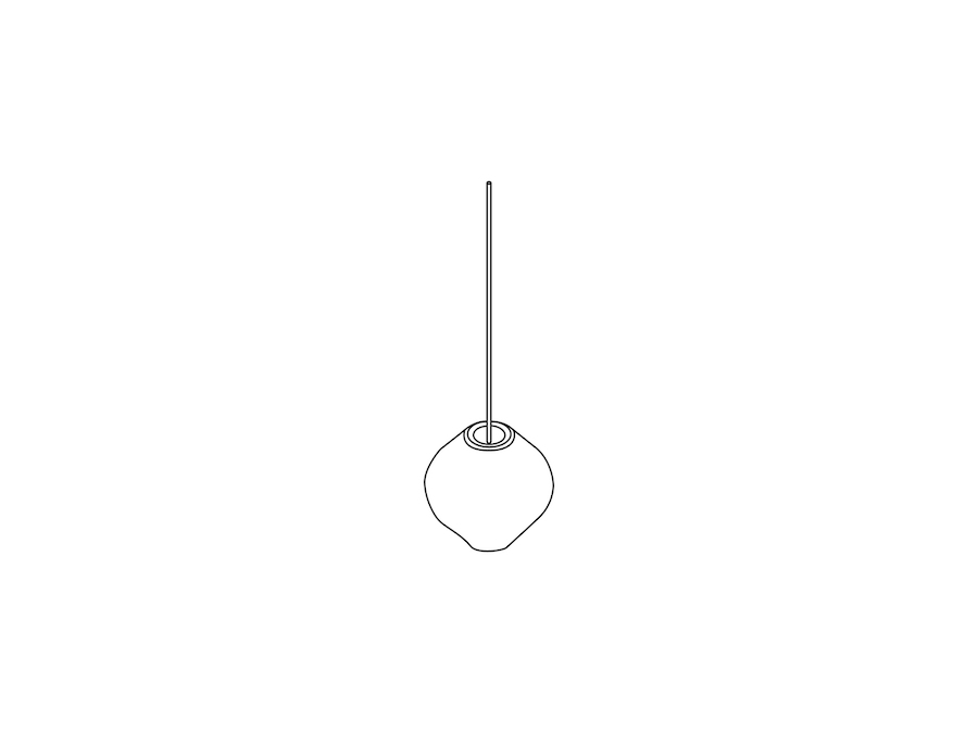 线描图 - Nelson Pear CrissCross Bubble Pendant梨形十字气泡吊灯 - 小号