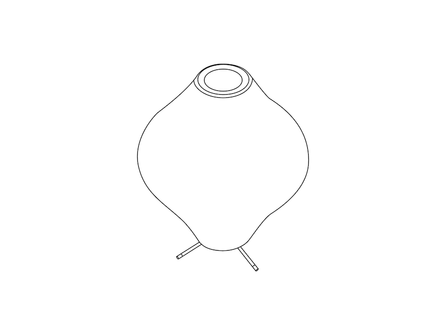 Een lijntekening - Nelson Pear-driepootlamp – medium