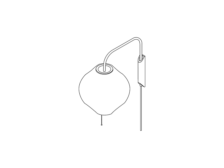 A line drawing - Nelson Pear Wall Sconce