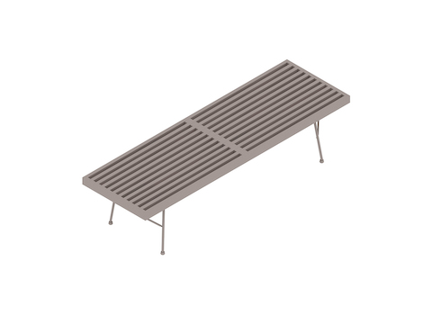 A generic rendering - Nelson Platform Bench–Metal Base