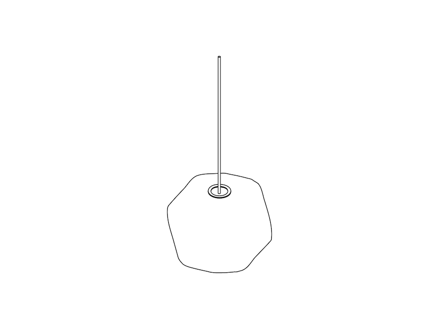A line drawing - Nelson Propeller Bubble Pendant