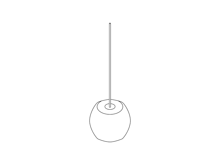 A line drawing - Nelson Roll Bubble Pendant