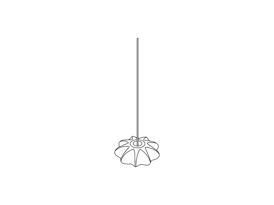 Een lijntekening - Nelson Saucer CrissCross Bubble-hanglamp – klein