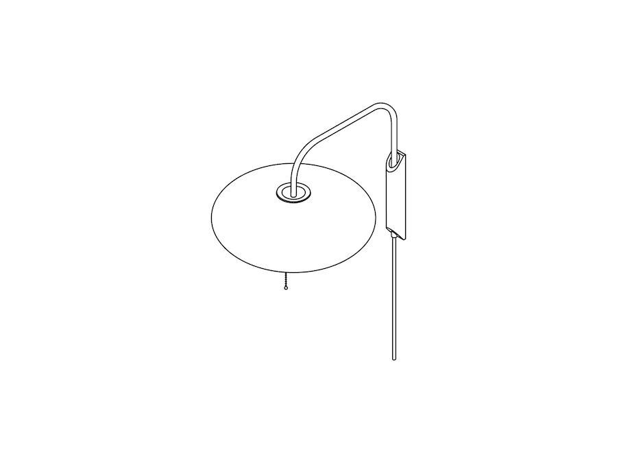 A line drawing - Nelson Saucer Wall Sconce