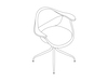 A line drawing - Nelson Swag Leg Armchair