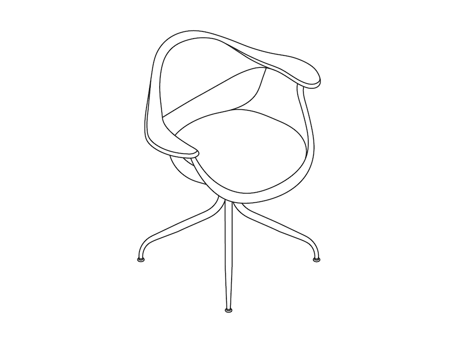 A line drawing - Nelson Swag Leg Armchair