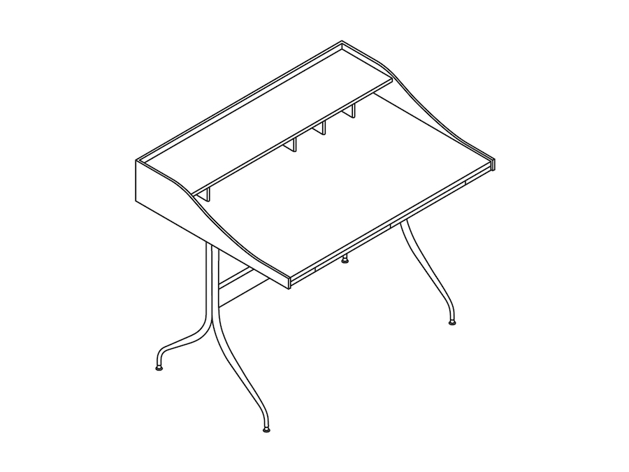A line drawing - Nelson Swag Leg Desk