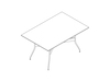 A line drawing - Nelson Swag Leg Table–Rectangular