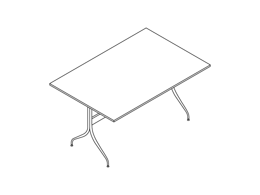 A line drawing - Nelson Swag Leg Work Table