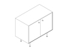 A line drawing - Nelson Thin Edge Cabinet
