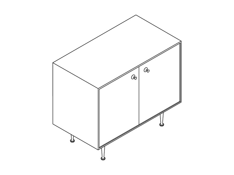 A line drawing - Nelson Thin Edge Cabinet