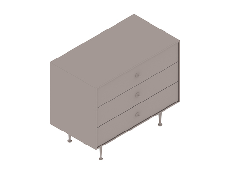 A generic rendering - Nelson Thin Edge Chest–3 Drawer