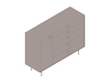 A generic rendering - Nelson Thin Edge Chest–5 Drawer–Left Door