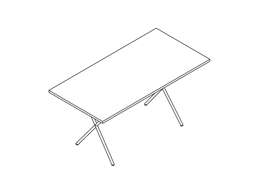 A line drawing - Nelson X-Leg Table