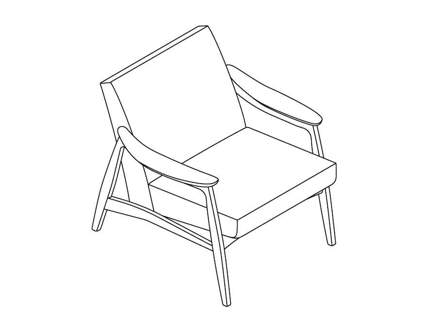 A line drawing - Nemschoff Aspen Lounge Chair