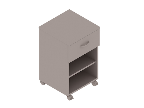 A generic rendering - Nemschoff Bedside Cabinet–1 Drawer 1 Open Cabinet