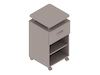 A generic rendering - Nemschoff Bedside Cabinet–Raised Top–1 Drawer 1 Open Cabinet
