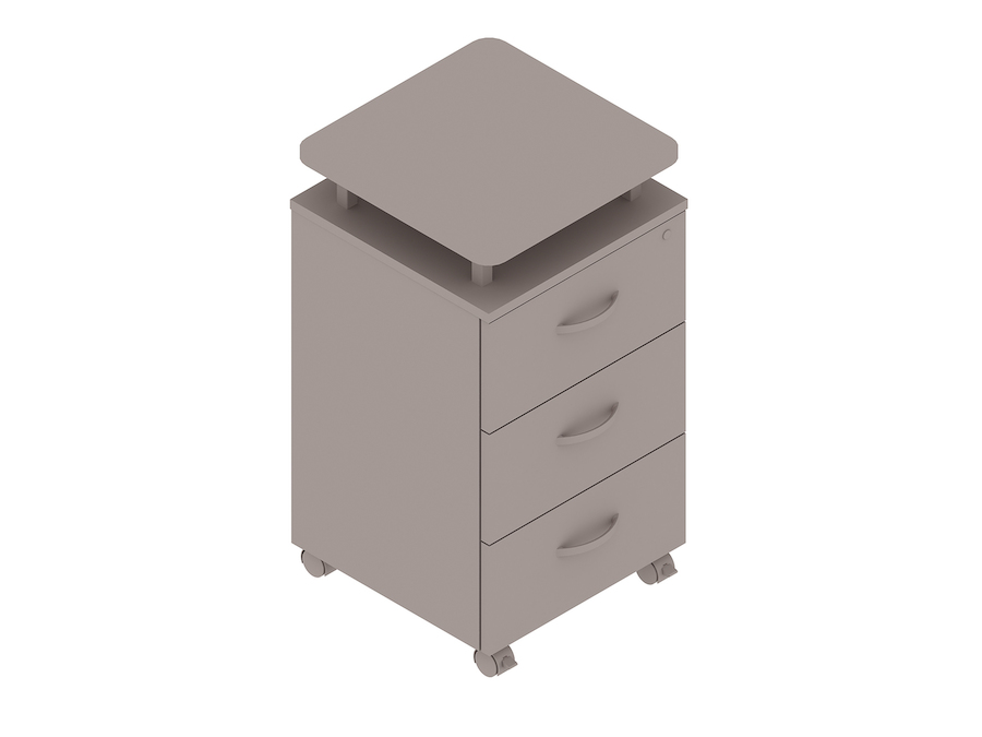 A generic rendering - Nemschoff Bedside Cabinet–Raised Top–3 Drawers